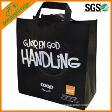 black non woven laundry bag with middle size handles